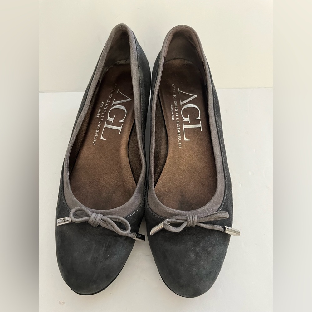 AGL Atilio GiustiLeombruni Suede Ballet Pumps 38